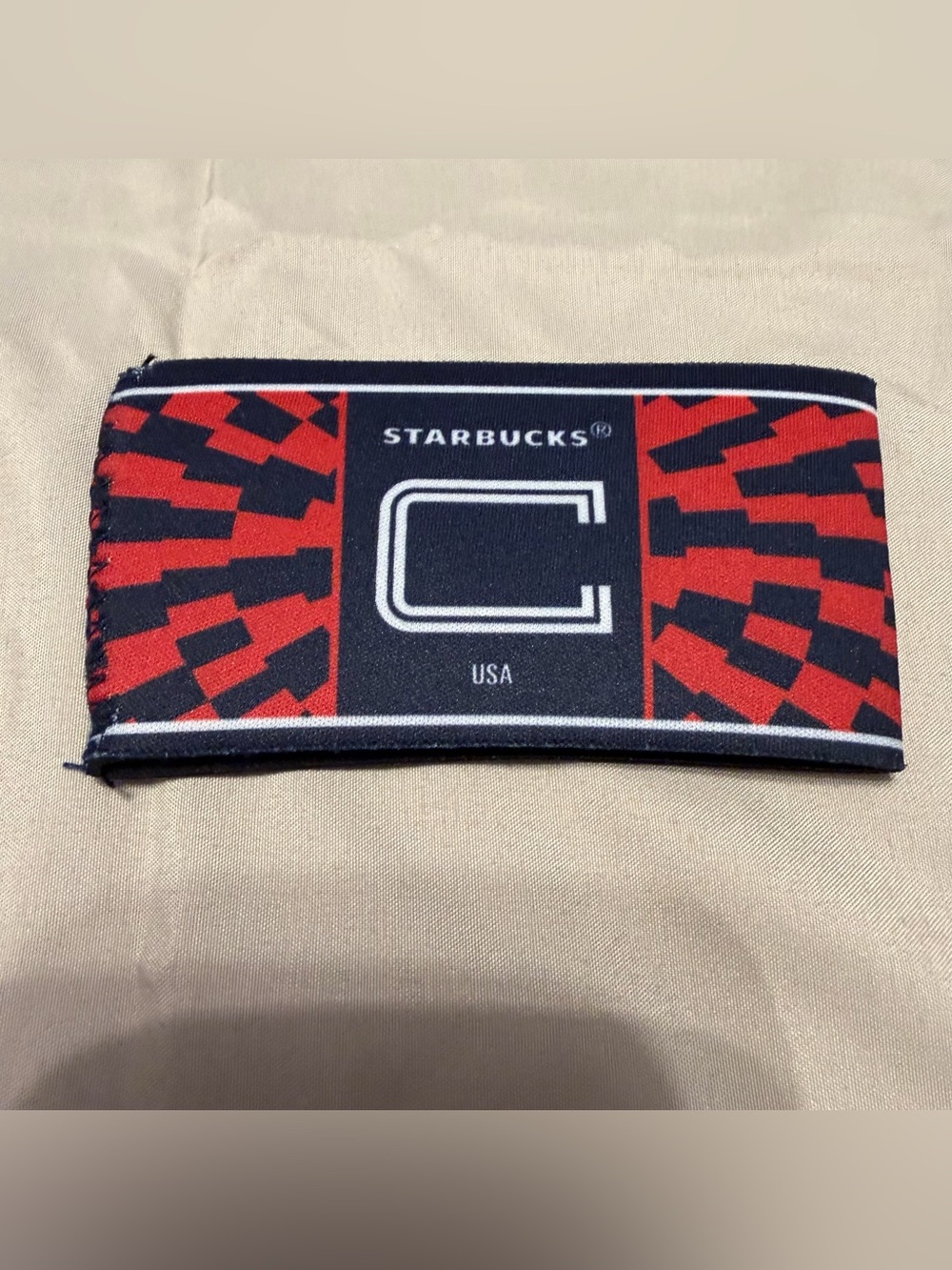 Starbucks Red, Black & White Graphic Logo Pouch